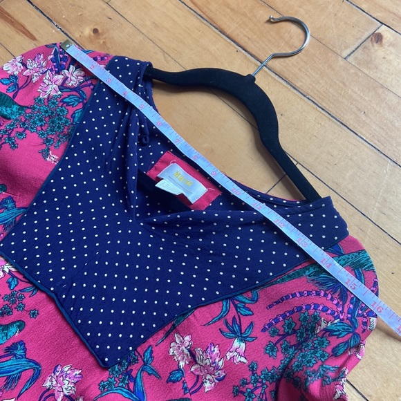 Anthropologie By Anthropologie Printed Pink Floral Polka Dots Dress - Picture 7 of 10